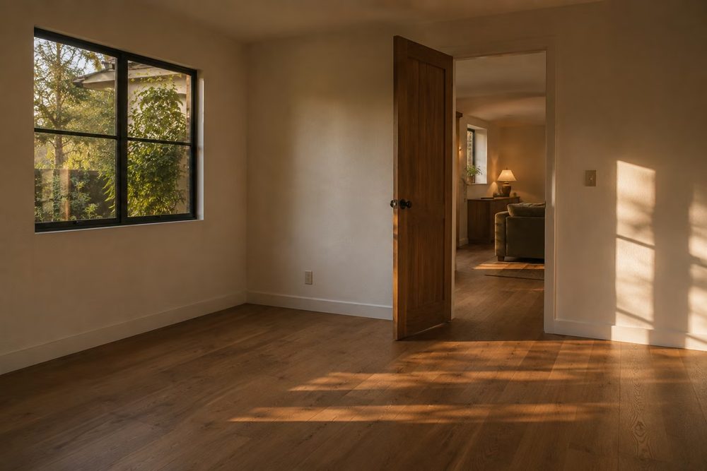 Finished room swept and ready at handover